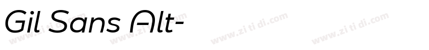 Gil Sans Alt字体转换